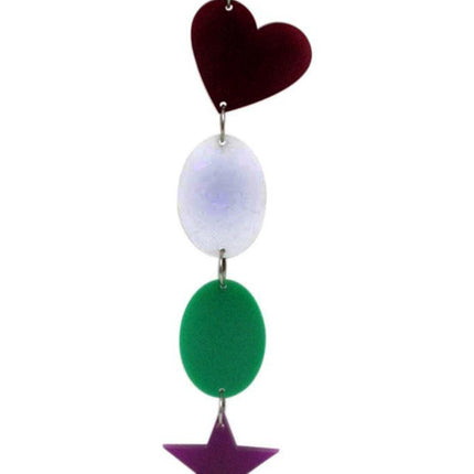 Oval Yıldızlı Çanlı Kuş Oyuncağı 20 cm Zilli