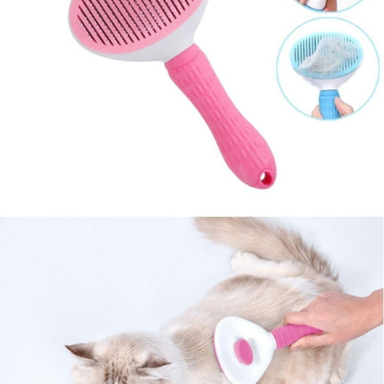 Markapet Kendini Temizleyen Tuşlu Kedi Köpek Tarağı Pembe 10 x 20 cm