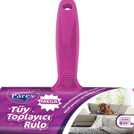 Parex Mega Tüy Toplayıcı Kedi Köpek Rulo 60 Yaprak 8,5 m