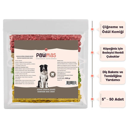 Munchy Çubuk Renkli Köpek Ödülü - 5'' 6-7 Gram 50li