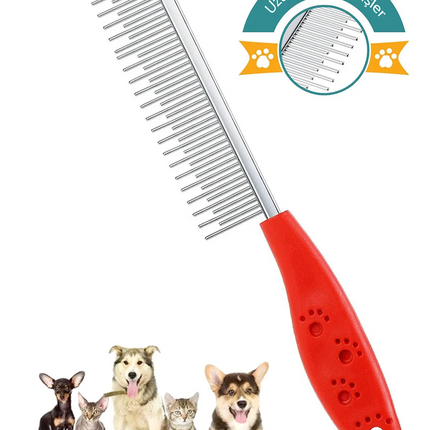 Tüy Açma Tarağı Kedi Köpek Kıtık Topak Açıcı Ergonomik Evcil Hayvan Bakım Tek Taraflı Metal Tarak