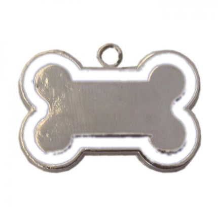 Kemik Şekilli Kedi Köpek İsimlik Aksesuar 2*3 cm Beyaz