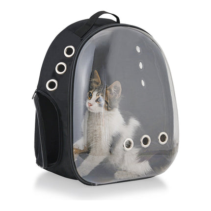 Markapet Astronot Şeffaf Taşıma Sırt Çantası Siyah 45 x 22 x 33 cm