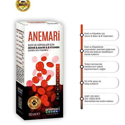 Animari Demir Bakır B vitamini damlası 50 ml