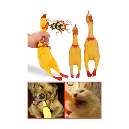 Sesli Horoz Eğlenceli Köpek ve Kediler İçin Sesli Öten Horoz Oyuncak 28 cm