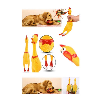 Sesli Horoz Eğlenceli Köpek ve Kediler İçin Sesli Öten Horoz Oyuncak 28 cm