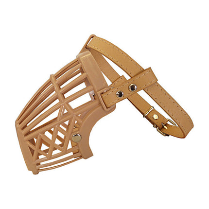 Karamel Pet Plastik Köpek Ağızlığı 13 cm-37 cm Bej XLarge