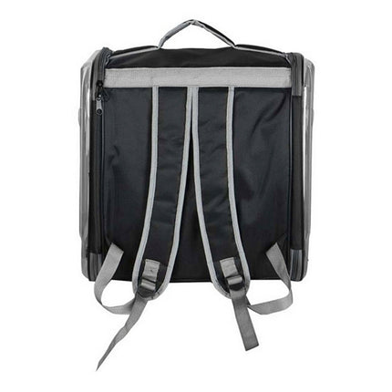 Markapet Çift Cam Kedi Köpek Taşıma Çantası 32x40x42 cm Siyah