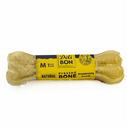 Delibon 15cm Deri Köpek Çiğneti Pres Kemik 1x15cm Natural