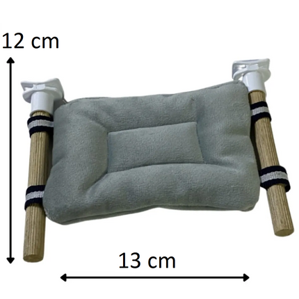 Renkli Kuş Yatağı, Yıkanabilir Kafese Takılabilen Yatak 12 cm x 13 cm