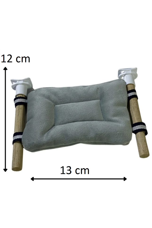 Renkli Kuş Yatağı, Yıkanabilir Kafese Takılabilen Yatak 12 cm x 13 cm