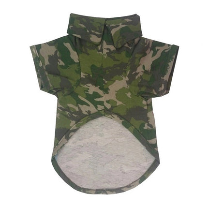 Kedi Köpek Kıyafeti Esnek Kumaş Kamuflaj Desen 19*36 cm XSmall
