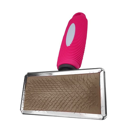 Ans Silikon Saplı Kedi Köpek Tarağı 5*9 cm-16 cm Pembe-Beyaz
