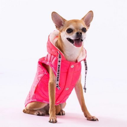 Pawstar Neon Fuchsia Railway Vest Köpek Montu Large 30x33x46 cm