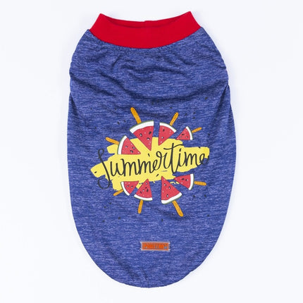 Pawstar Navy Blue Summer Time Büyük T-shirt 6XLarge  55X69X86 CM