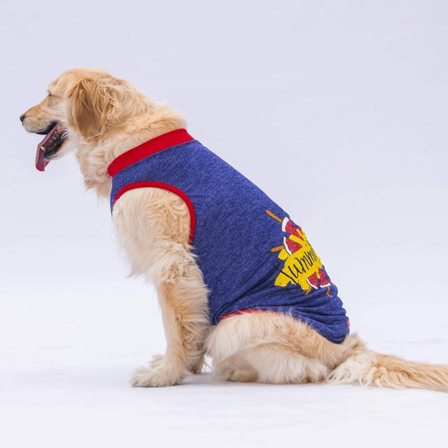 Pawstar Navy Blue Summer Time Büyük T-shirt 4XLarge  47X55X72 CM