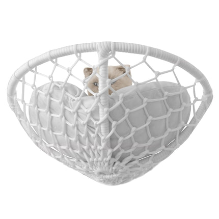 Karamel Pet Vantuzlu Oval Kedi Hamağı Kedi Yatağı 17*46 cm Beyaz