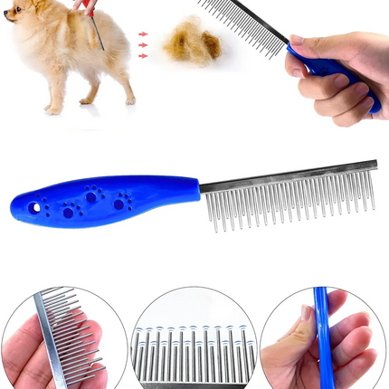 Tüy Açma Tarağı Kedi Köpek Kıtık Topak Açıcı Ergonomik Evcil Hayvan Bakım Tek Taraflı Metal Tarak