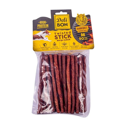 Delibon Deri Burgu Çubuk Orta Boy Barbekü Kalın 50'li Paket