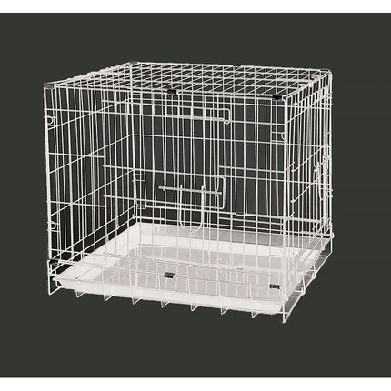 Dayang Kedi Köpek Kafesi Metal 61*44*50 cm Beyaz