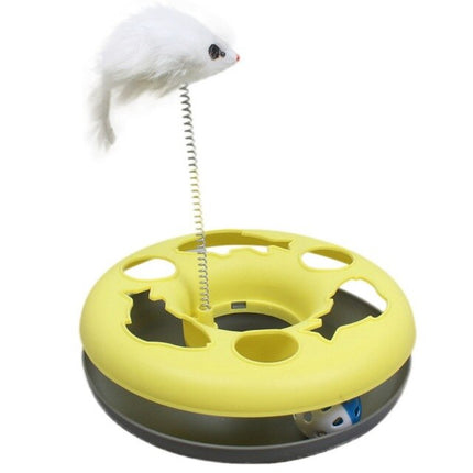 Hareketli Fareli Kedi Avcı Oyuncak Çemberi 22cm