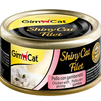 Gimcat Shinycat Fileto Tavuk Karidesli Konserve Kedi Maması 70 gr
