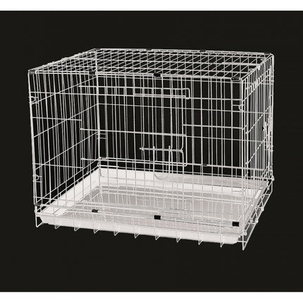 Dayang Kedi Köpek Kafesi Metal 78x48x55 cm Beyaz