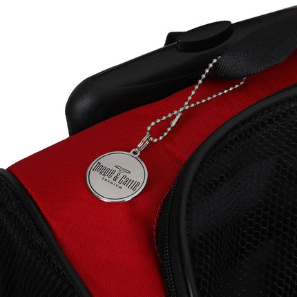 Cattie Portbag Tekerlekli Kedi Köpek Taşıma Çantası 20x30x40 cm Kırmızı