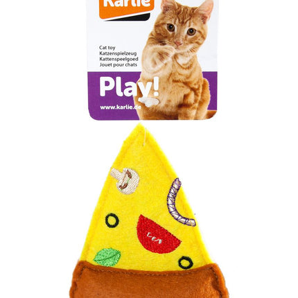 Karlie Peluş Pizze Kedi Oyuncağı 10,5 cm Sarı