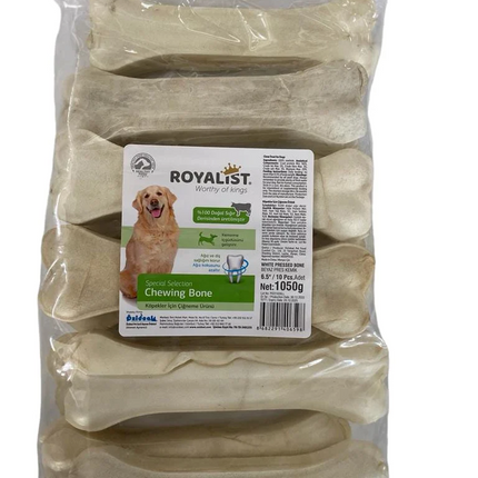 Royalist Beyaz Press Köpek Çiğneme Kemik 6,5'' (17 Cm) 10 Adet XL 1050 gr