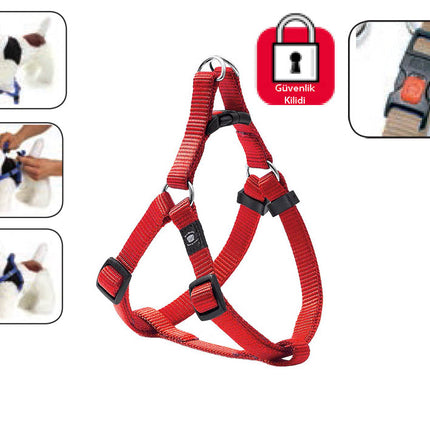 Karlie Kilitli Göğüs Tasma M 40-70Cm Kirmizi