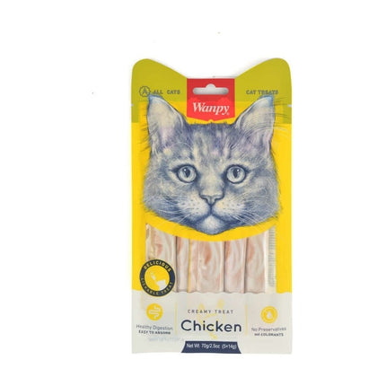Wanpy Tavuk Etli Krema Likit Hüptürük Kedi Ödülü 5X14GR