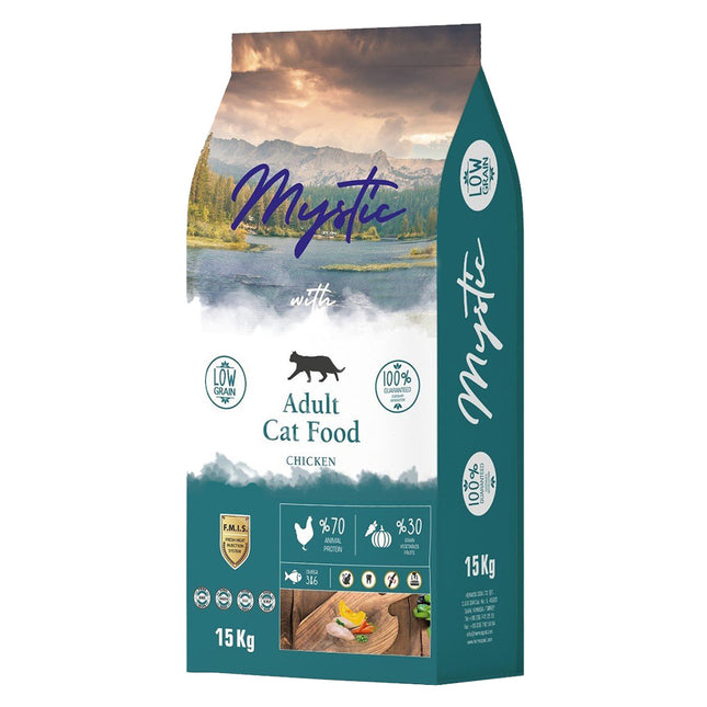 Mystic Düşük Tahıllı Tavuk Etli Yetişkin Kedi Maması 15 Kg
