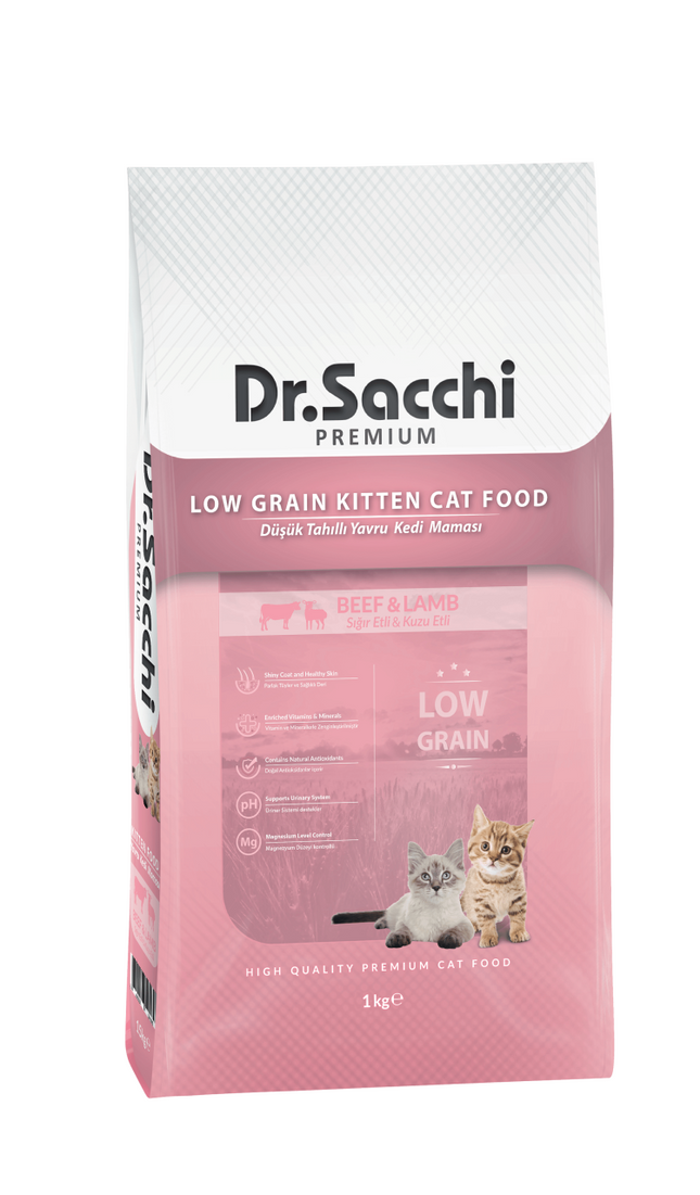 Dr.Sacchi Premium Düşük Tahıllı Yavru Kedi Maması 2 Kg Açık Mama