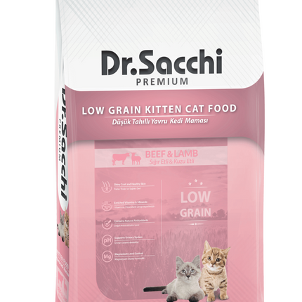 Dr.Sacchi Premium Düşük Tahıllı Yavru Kedi Maması 10 Kg