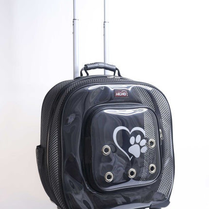 Markapet Prestige Model Tekerlekli Kedi Köpek Taşıma Çantası 42 x 40 x 22 cm Siyah 15 kg