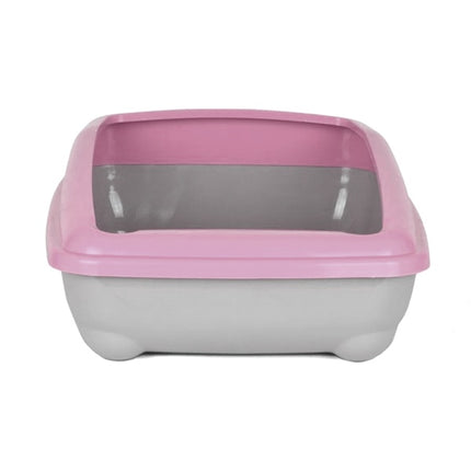 Kedi Tuvalet Kum Kabı 50/37/13.5 cm Açık Pembe + Kürek Hediye