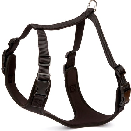 Doggie Havalı Ped Dokuma Köpek Göğüs Tasması 50/70 cm Siyah