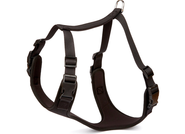 Doggie Havalı Ped Dokuma Köpek Göğüs Tasması 50/70 cm Siyah