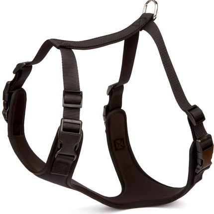 Doggie Havalı Ped Dokuma Köpek Göğüs Tasması 50/70 cm Siyah
