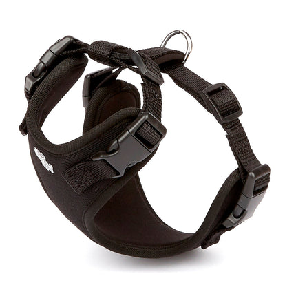 Doggie Havalı Ped Dokuma Köpek Göğüs Tasması 40/45 cm Siyah