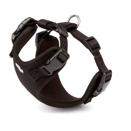 Doggie Havalı Ped Dokuma Köpek Göğüs Tasması 30/35 cm Siyah