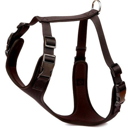 Doggie Havalı Ped Dokuma Köpek Göğüs Tasması 60/85 cm Siyah