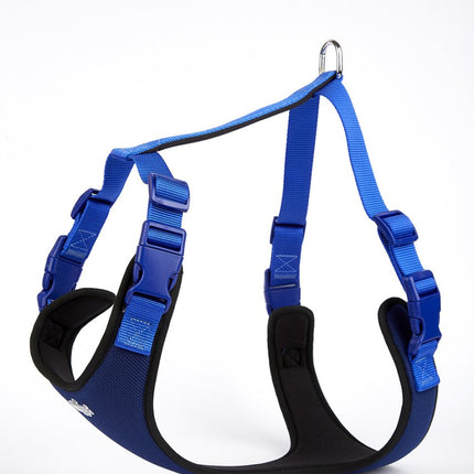 Doggie Yumuşak Softlu Köpek Göğüs Tasması 45/55 cm Mavi
