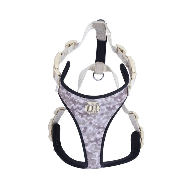 Doggie Yumuşak Softlu Köpek Göğüs Tasması 50/70 cm Kamuflaj Açık