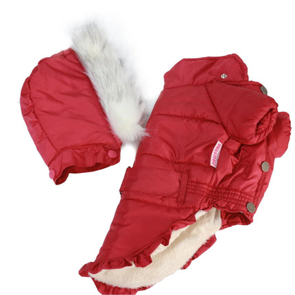 Angel Coat Cherry Küçük ve Orta Irk Kapşonlu Mont Yağmurluk XXLarge