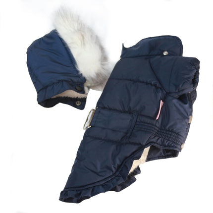 Angel Coat Navy Küçük Irk Kapşonlu Mont Yağmurluk X Large