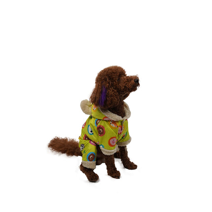 Pawstar Yeşil Animals Romper Küçük Ve Orta Irklar Için Tulum-mont Yağmurluk Köpek Kıyafeti XXLarge