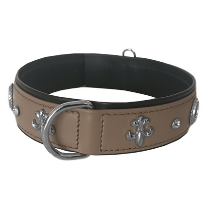Markapet Taşlı Ve Aynalı Köpek Boyun Tasması 49-55 cm Large Taba