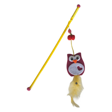Markapet Plastik Saplı Kedi Oltası Renkli Model 42 cm